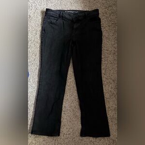 Maurice black mid rise jeans 16W short